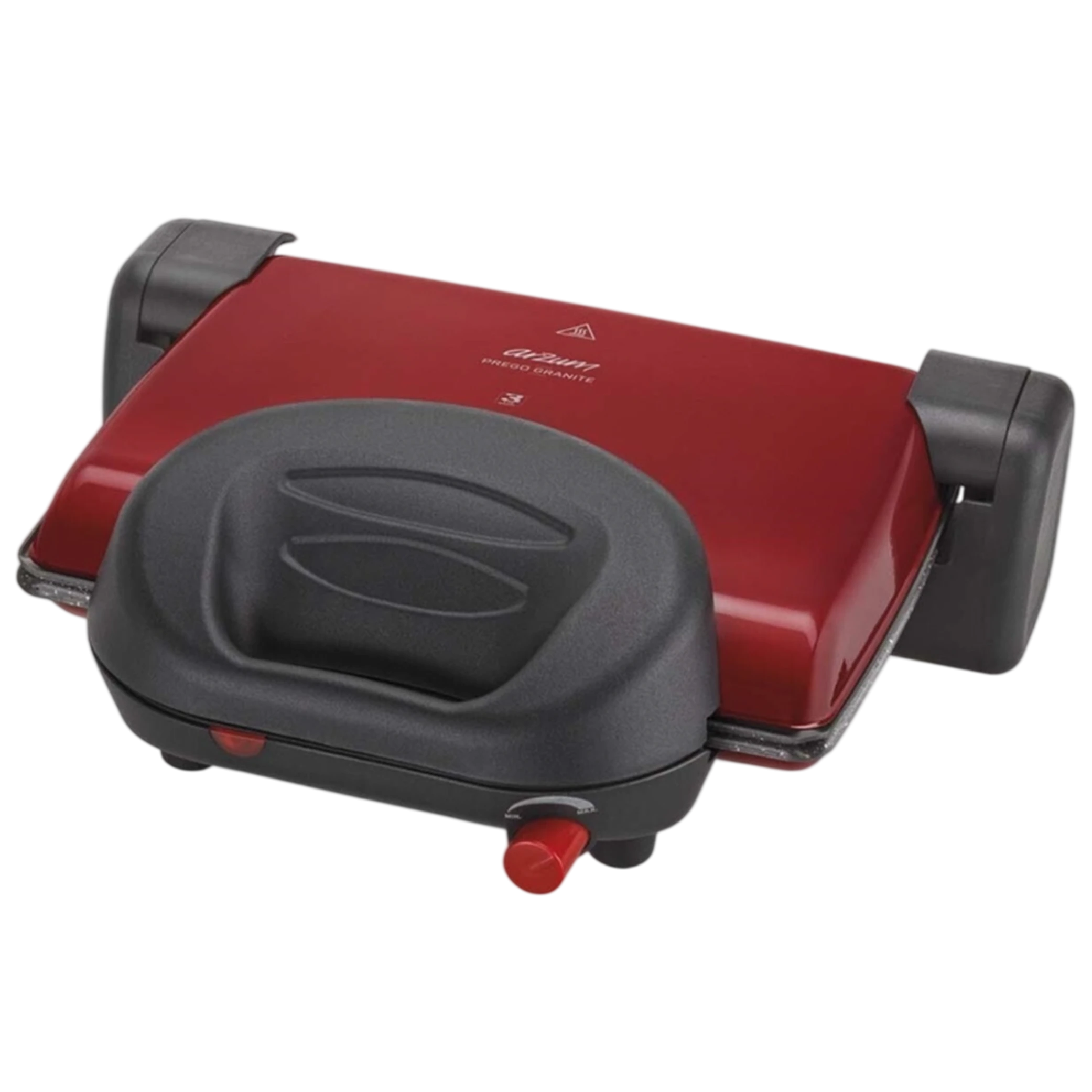 Arzum Prego Granite Grill and Sandwich Maker AR2012R  - 1800 W - 6 Slices Toaster Capacity -  Red