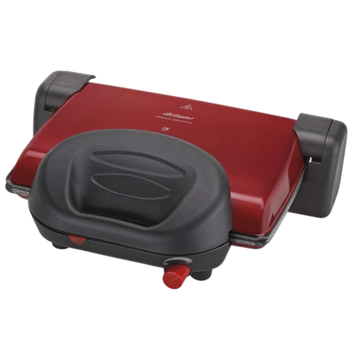 Arzum Prego Granite Grill and Sandwich Maker AR2012R  - 1800 W - 6 Slices Toaster Capacity -  Red