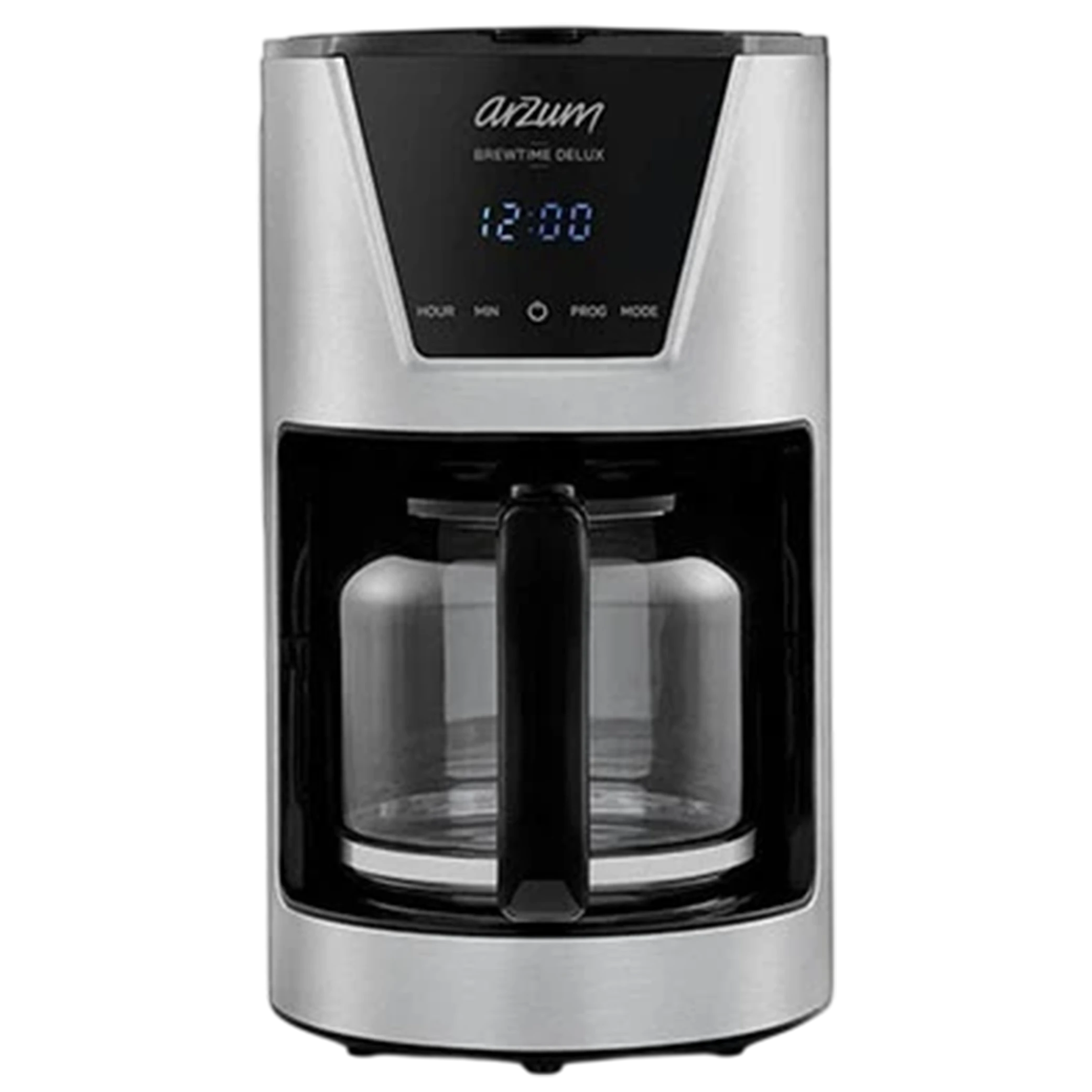 Arzum Brewtime Delux Filter AR3081 - Drip Coffee Machine - 1.5L Capacity -900W - Aroma Strength Control - Anti-Drip System - Keep-Warm Function -  Inox