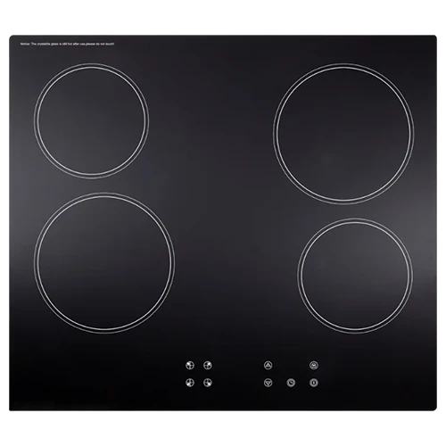 Orado Electric Built-in Hob 60 cm OR-CH604T - Black Ceramic Glass Surface - 4 Hi-Light Heater Zones - Touch Control - Safety Lock - Black