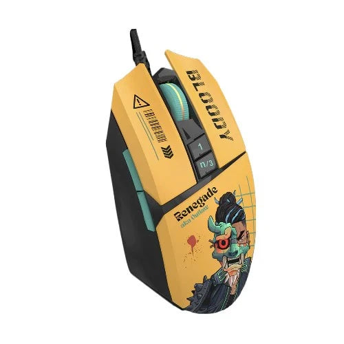 Bloody W63 Max RGB Gaming Mouse - 12,000 CPI - Wired - BC3332-A Sensor - Renegade Edition