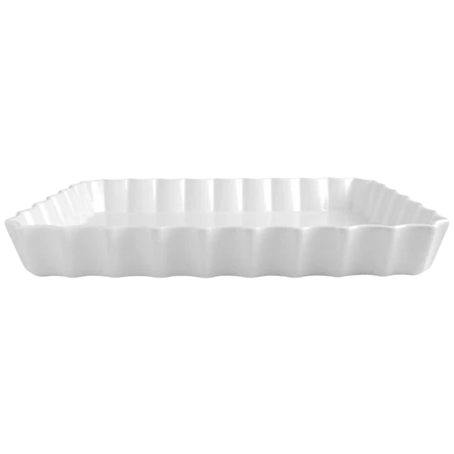 Gural GR31FK00 Relief Rectangular Oven Dish for Cake 31cm - White
