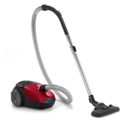 Philips PowerGo Cylinder Vacuum Cleaner FC8293/61 - 1800W - High Suction Power - 9 Meter Reach - s-bag Technology - Super Clean Air Filter - Red