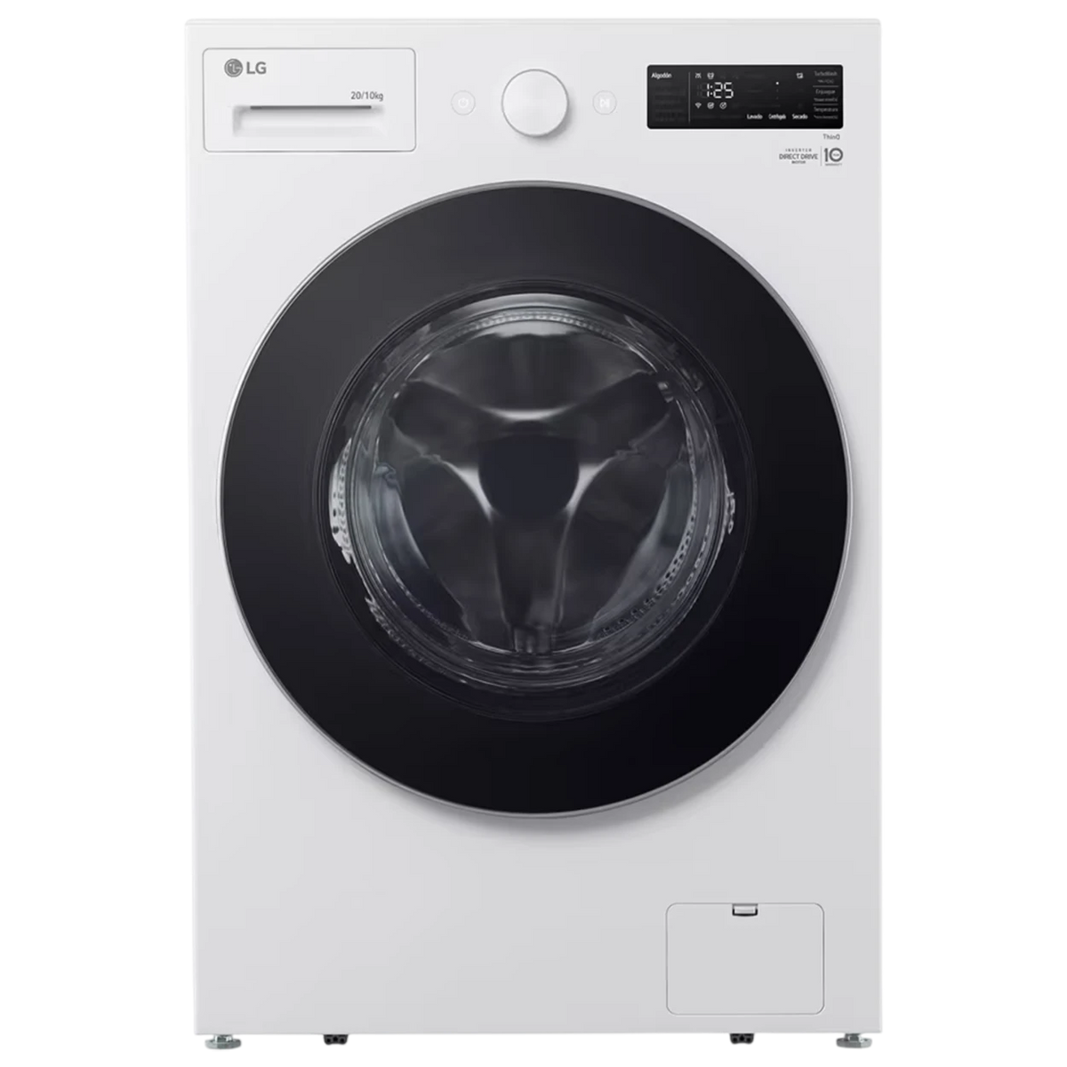 LG Front Load Washing Machine Combo WDN2010WRP - 20/10 Kg Capacity - AI DD Intelligent Fabric Care - LG Steam Technology - Essence White
