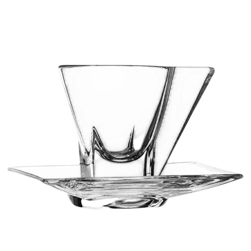 RCR Fusion 2 Pieces Cappuccino Cup Set - Transparent