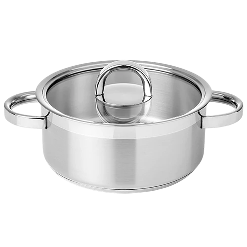 Silampos Atlantico Glass Casserole 20 cm - Silver