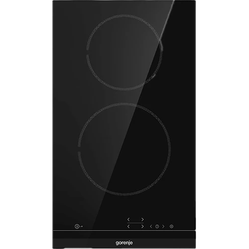 Gorenje Built in Glass Ceramic Hob 30 cm ECT321BCSC - Chamfered Front Edge - StayWarm - StopGo - 2 HiLight Heating Zones - Black