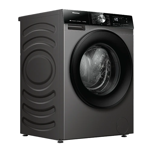 Hisense Front Load Washing Machine WF3S9043BT - 9 Kg and 1400 RPM Spin Speed - Inverter Jet Wash Motor - 16 Smart Programs - Child Lock - Titanium Grey