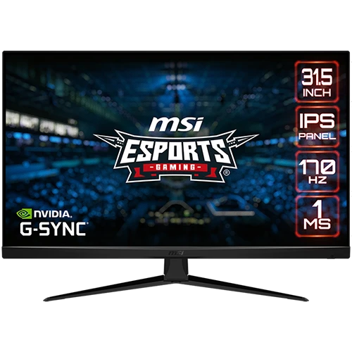MSI Optix G321Q Gaming Monitor - 31.5 Inch - WQHD - IPS Panel - 170 Hz 1 ms - Nvidia G-SYNC Compatible - Black