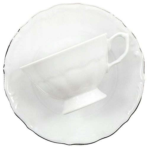 Polskie Fabryki Porcelany Model Maria Teresa G237 Mocca Set for 6 People 12 Pieces - White