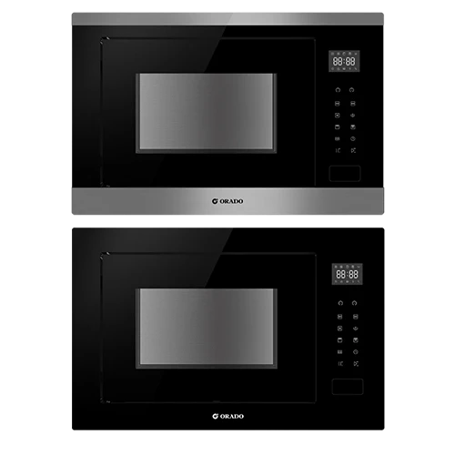 Orado Built-in Microwave Oven OR-BFMW 28 - Microwave & Grill Function - 28 L Capacity - 8 Pre-programmed Auto Menus - 95-Minute Timer & Full Touch Control - Sleek Black Glass