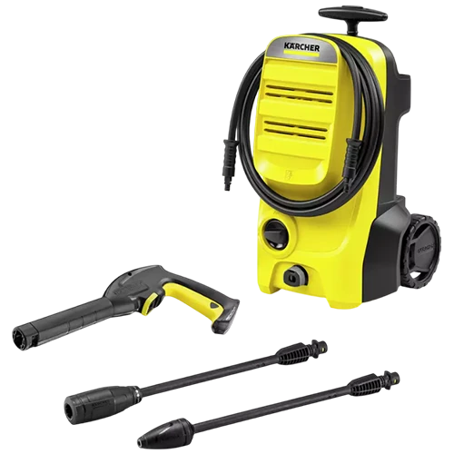 Karcher Pressure Washers K4C - 130 Bar Max Pressure - 1800W Motor -Telescopic Handle - Detergent Use -Yellow