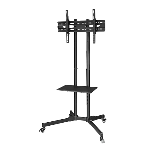 Hama Trolley TV Stand with Castors 220874 - Up to 75 Inch Support - 40 Kg capacity - Steel - Black