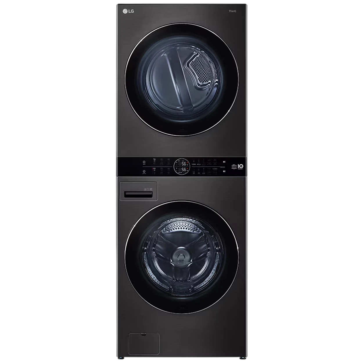LG WashTower Single Unit Front Load WT1310BRP - 13/10 Kg Capacity - Dual Inverter HeatPump - Integrated Single Body - Center Control - TurboWash™ 360 - Dry Ready - Allergy Care - Black Steel