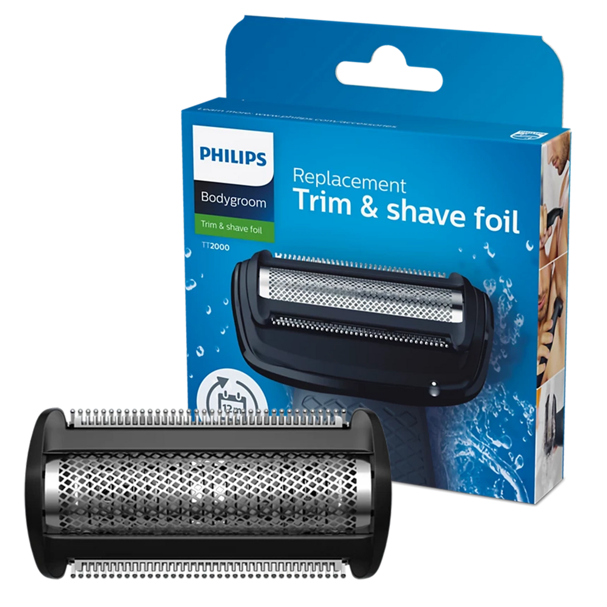 Philips Bodygroom Replacement Foil TT2000 Perfect Trim and Shave -  Black/Silver