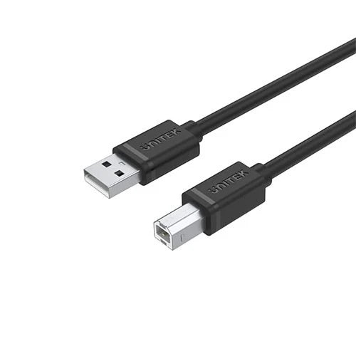 Unitek USB 2.0 to USB-B Cable - High-Speed Data Transfer - Versatile Compatibility - Black