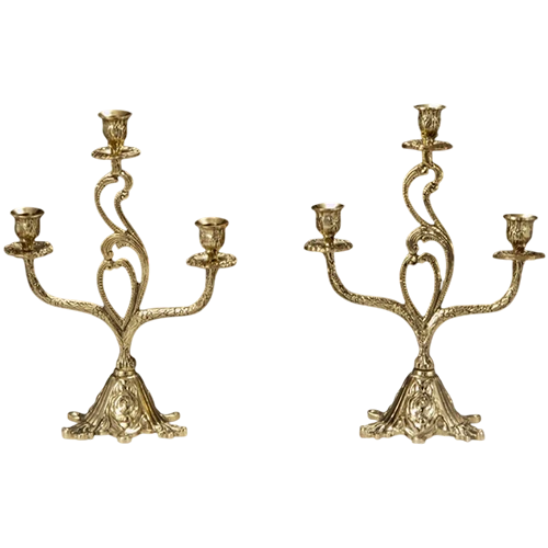 Virtus Antique Pair of Candelabras Lis-Lirio 4200 - Gold