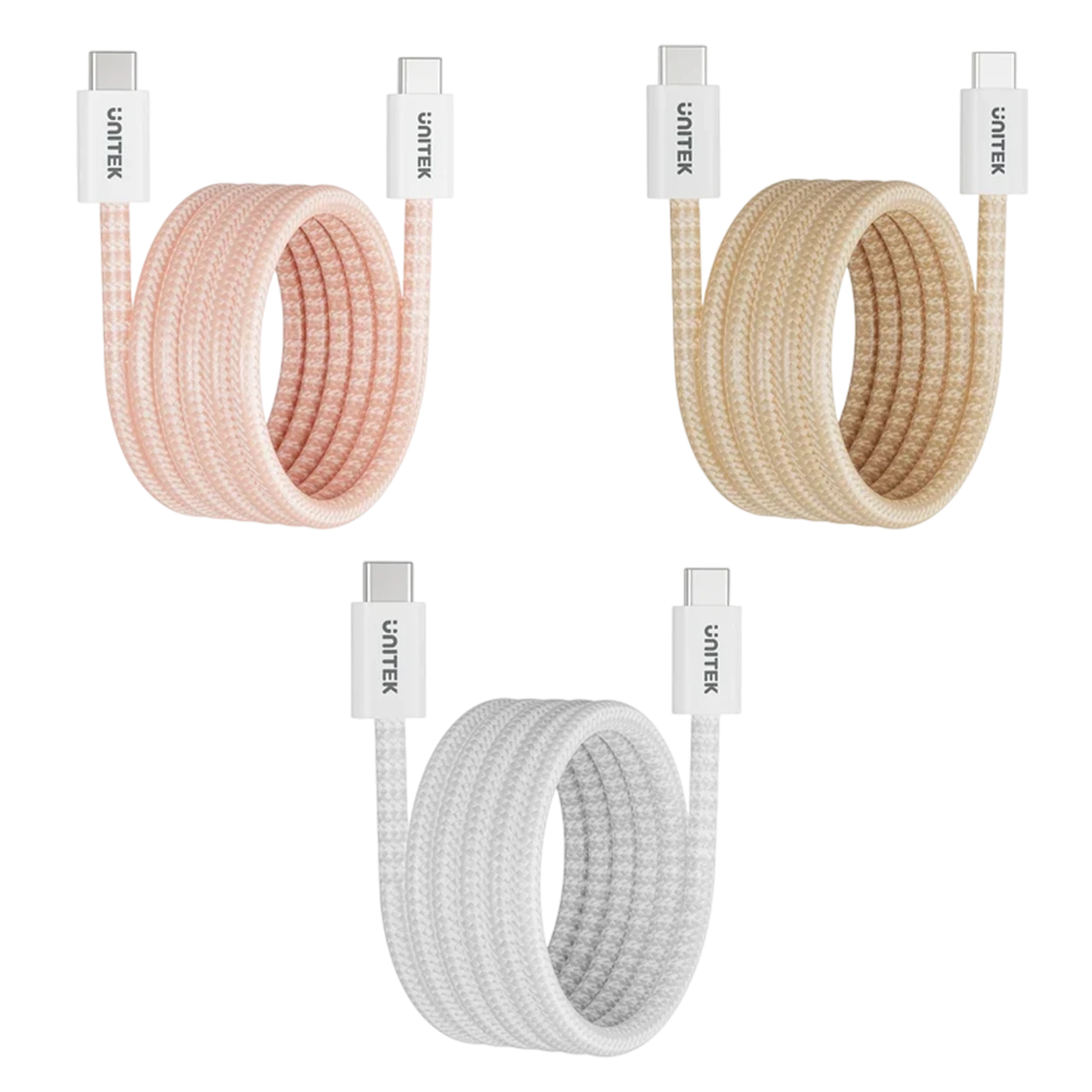 Unitek 100W Magnetic USB-C Cable C14141A -100W Fast Charging - 1 Meter Length - Magnetic Surface Attachment - Innovative Magnetic Winding Design - Durable Double-Braided Nylon Build -Universal Plug & Play Compatibility