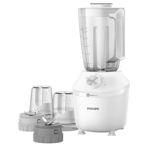 Philips Blender HR2191/30 3000 Series 600W -  ProBlend System -  2L Max Capacity 2 Speed Setting + Pulse - White