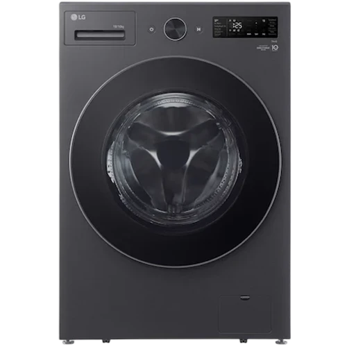 LG Front Load Washer & Dryer Combo WDN1810GRP - 18/10 Kg - AI DD™ Inverter Direct Drive Motor - Sleek LED Touch Display - TurboWash 360 and Steam Technology - Grey