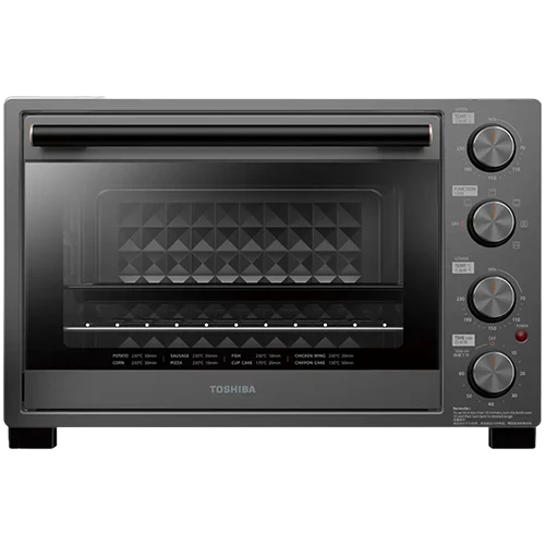 Toshiba TL-MC35Z Multi-Function Convection Oven - Capacity 35 L - Power of 1400-1650W - 360° Heat Convection - 360° Rotary Grilling - Black