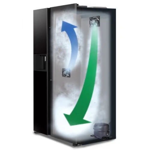 Hitachi Side-by-Side Refrigerator R-SX700GPUQ0 - 20 ft. Capacity - High-Power Inverter Compressor - Dual Fan Cooling System - Triple Power Filter
