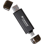 Transcend ESD310C Portable SSD - USB Type-A & Type-C (USB 10Gbps) - 1050MB/s - Black