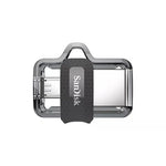 SanDisk Ultra Dual Drive m3.0 Flash Drive - USB 3.0 & Micro-USB - Up to 150MB/s - Black / Gray