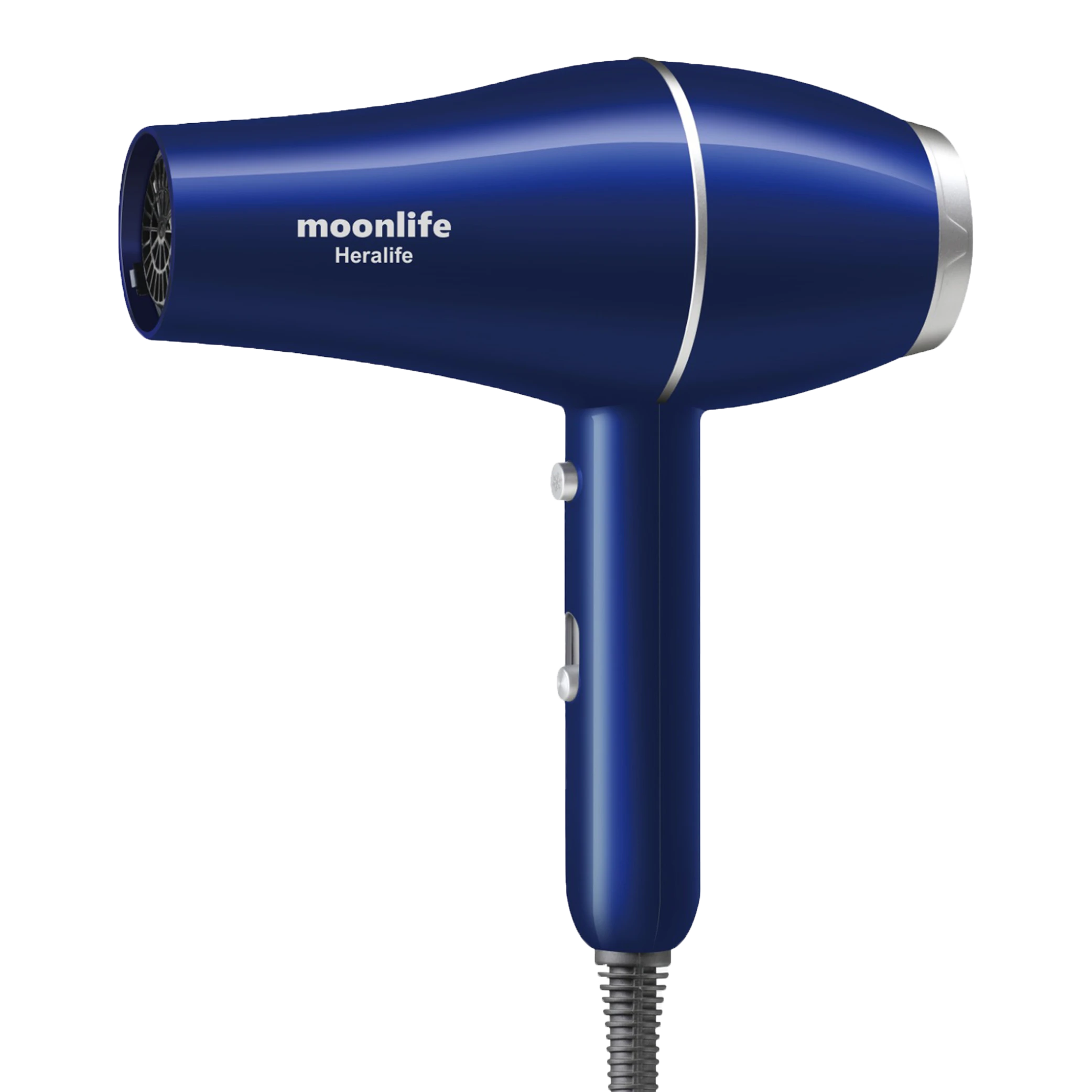 Moonlife Heralife MF811 Hair Dryer - 1900W DC Motor - Cool Shot Function - Adjustable Heat and Speed Settings - Overheat Protection - Blue