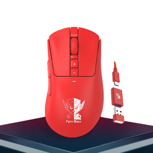 Bloody R73 Ultra Dual Mode Wireless Gaming Mouse - 20000 CPI - 2.4GHz / USB - RapidSnap Rebound Technology - Red