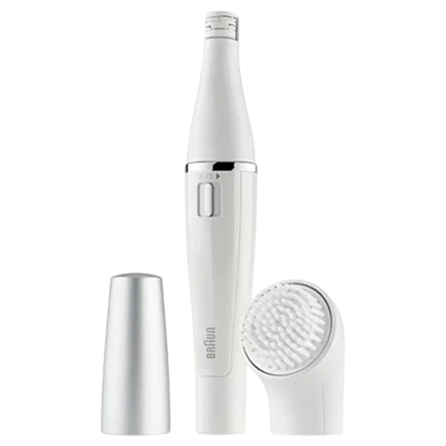 Braun Face SE830 Facial Epilator and Cleansing Brush - Removes Hair from the Root and Cleanses Pores with Micro-Oscillations - White