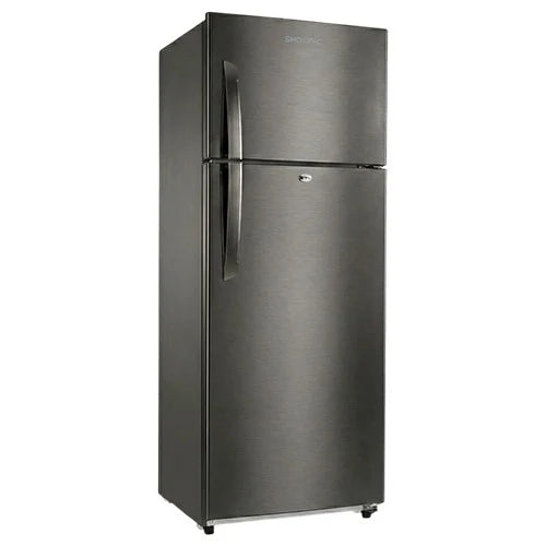 Shownic Top Mount Refrigerator RL-488 - 16 ft. Capacity - Tropical Compressor - Dedicated Compressor Cooling Fan - Direct Cooling System - Stainless Steel Doors and Frame