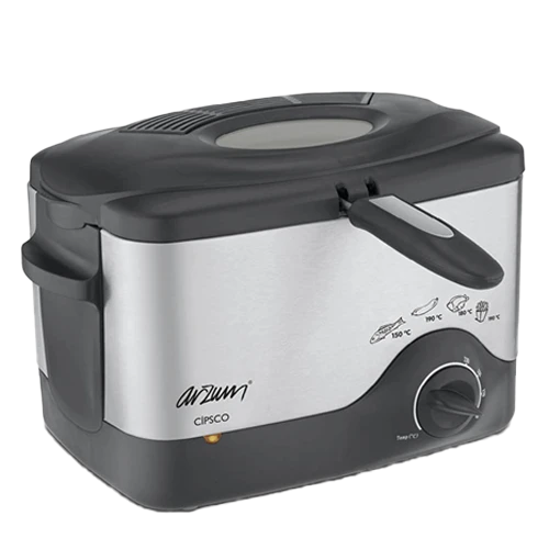 Arzum Cipsco Deep Fryer AR 272 - 1200 W - Viewing Window - 1.3-1.5 L Capacity Removable and Washable Oil Tank - Grey