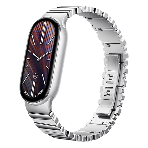 Xiaomi Asymmetrical Metal Strap - Stainless Steel Construction - Folding Clasp - Adjustable Fit - Silver