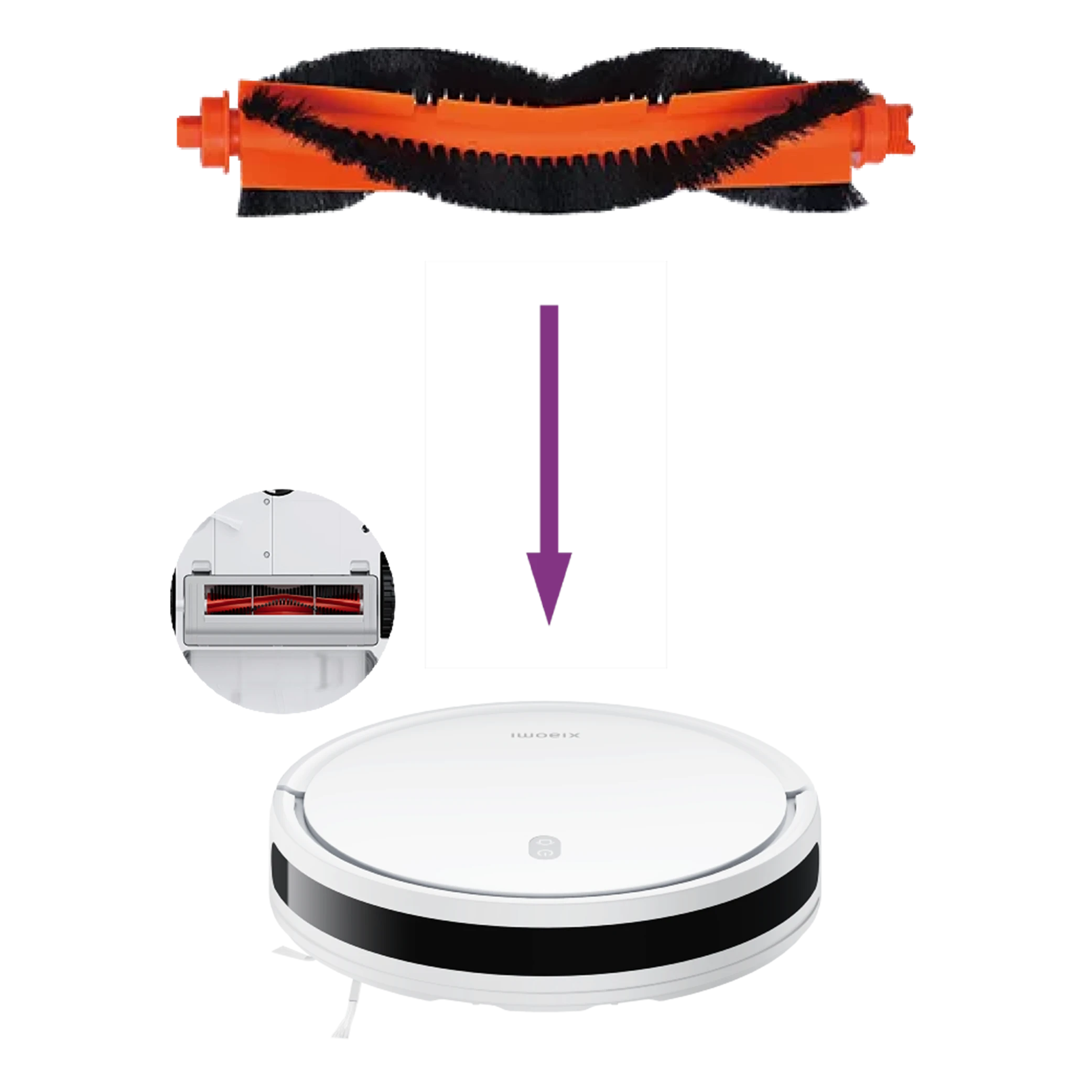 Xiaomi Robot Vacuum E10/E12/E10C Brush - Orange/Black