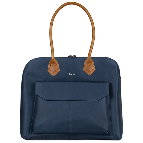 Hama Fabulous Laptop Bag 217245 From 40 - 41 cm 15.6- 16.2 - Padded Laptop Compartment - Stylish Design - Sturdy Zipper Closure - Dark Blue