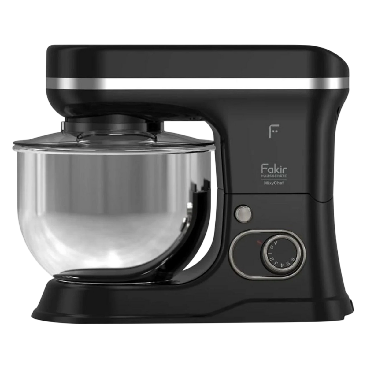 Fakir Kitchen Mixychef Stand Mixer - 1500W - 5L Stainless Steel Bowl - 6 Speed Settings - Black