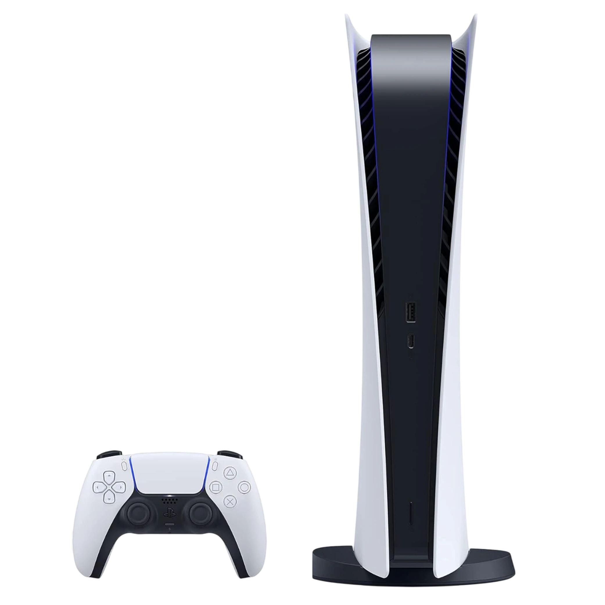Sony PlayStation 5 Digital Edition CFI-1200A - 8K and 4K HDR Output - 825GB SSD - Ultra-Fast Performance - White