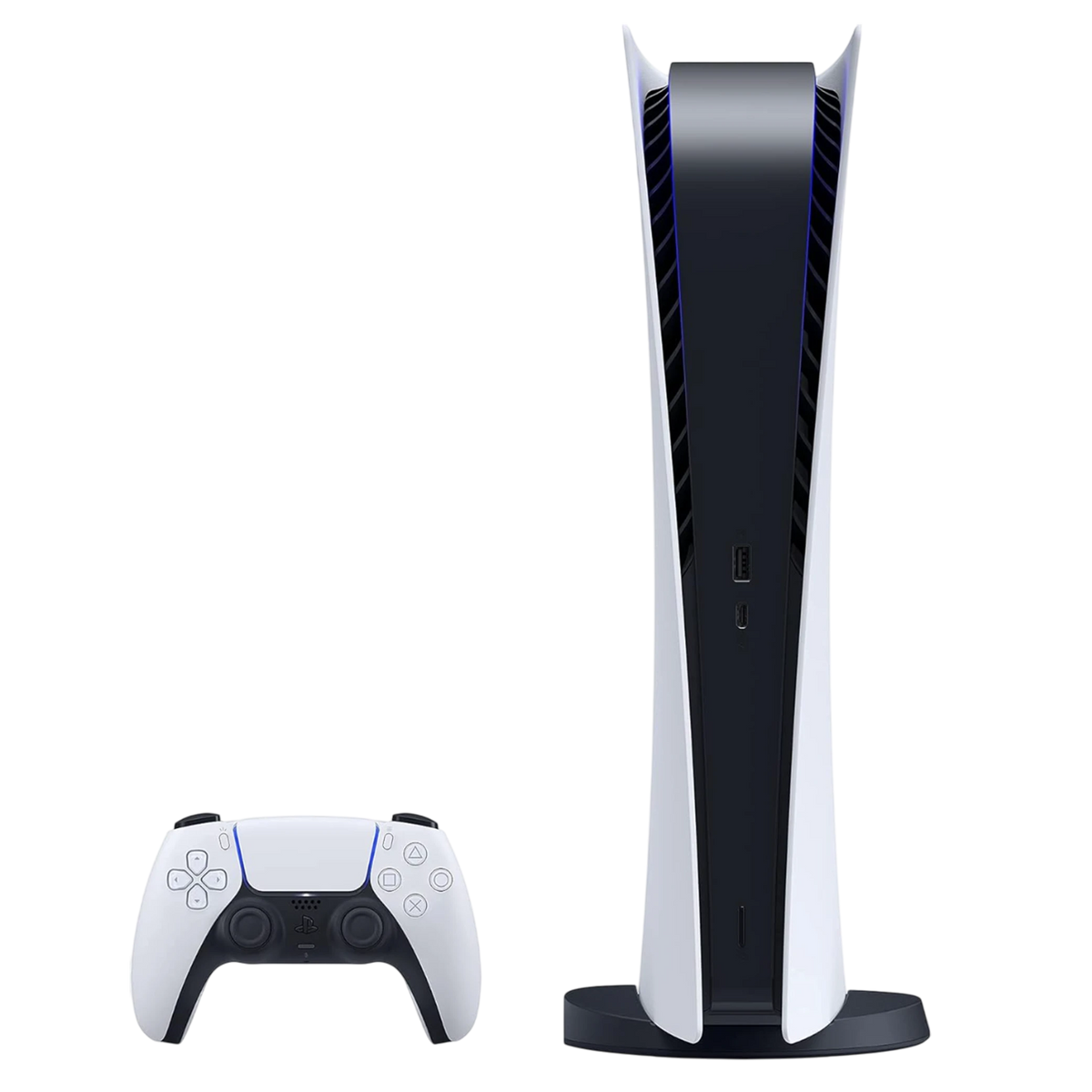 Sony PlayStation 5 Digital Edition CFI-1200A - 8K and 4K HDR Output - 825GB SSD - Ultra-Fast Performance - White
