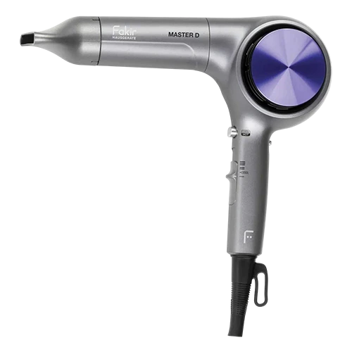 Fakir Master D Ionic Hair Dryer - UHDC High-Performance Motor - Turbo Mode - Ion Technology - 4 Speed Settings - Cold Air Function - 2 m Cord - Silver