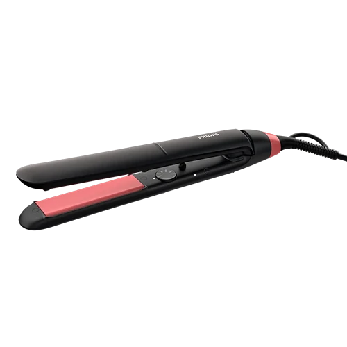 Philips StraightCare Essential BHS376/03 - ThermoProtect Technology - Keratin-Infused Ceramic Plates - 6 Temperature Settings - 100mm Long Plates - Black
