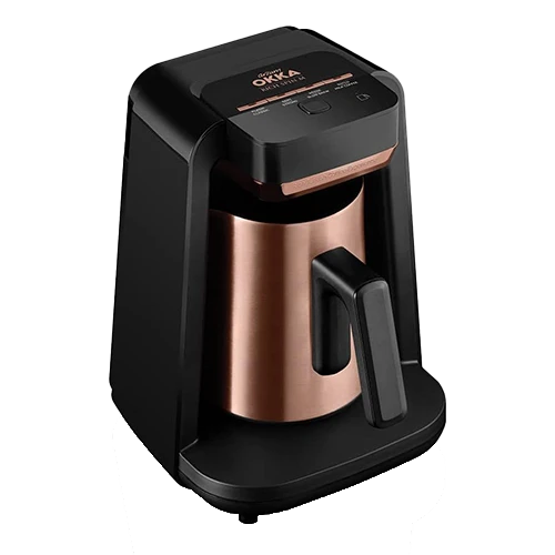 Arzum Okka Turkish Coffee Machine OK0012-R - 5 Cups Capacity - 700 W - Milk Coffee Function - Adjustable Temperature - Black & Copper
