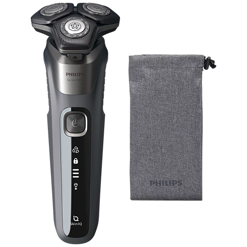 Philips Shaver Series 5000 S5587/70 - Powerful Shave, Gentle on Skin with SkinIQ Technology - Dark Grey