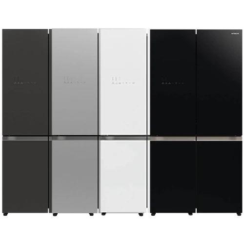 Hitachi French Bottom Freezer Refrigerator R-WB720VUQ0 - High Capacity 23 ft. - Dual Fan and Inverter Cooling - Vacuum Compartment - Triple Power Filter - Automatic Ice Maker - Selectable Zone