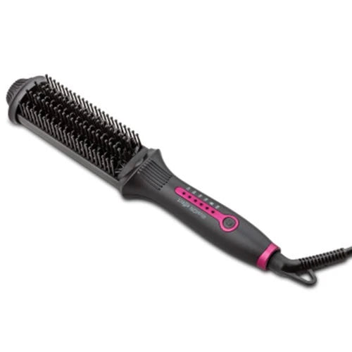 Fakir Illusion Effect Ionic Hair Straightening Brush - Tourmaline Ceramic Coating - Ionic Technology - Up to 220°C Adjustable Heat - Wet & Dry Use