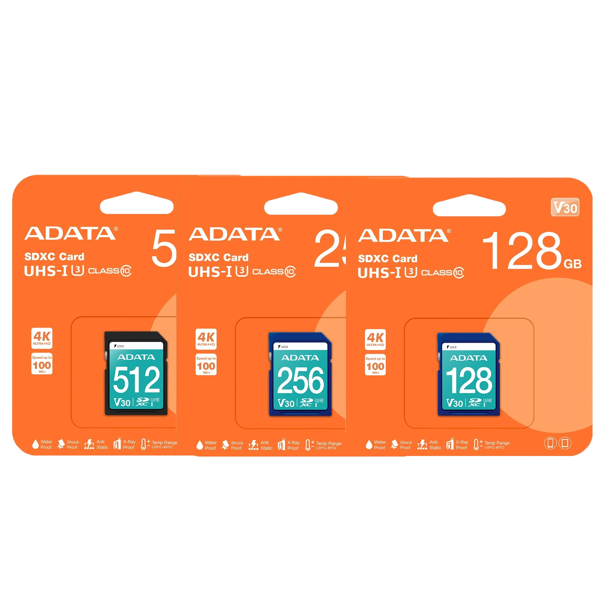 ADATA Premier Pro SDXC UHS-I Class 10 U3 V3 - High Transfer Speeds - Versatile Compatibility - Durable Construction
