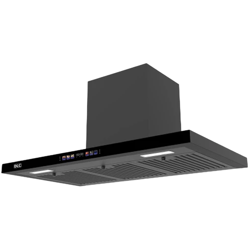 DLC Cooker Hood TI-D90T-BG82 - 5-Speed Airflow - 90cm - 2 Layer Baffle Filter & Charcoal Filter -Touch Control & Slim Design - 4 LED Lights - Black