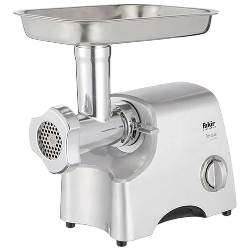 Fakir Torque Pro Meat Grinder - 2000W - Plastic & Metal - Reverse Rotation - 4 Attachments - Silver