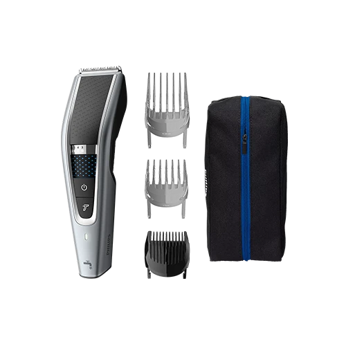 Philips Hairclipper Series 5000 HC5630/13 - Fast and Even Haircuts with Trim-n-Flow Pro Technology and DualCut Blades - Silver/Black