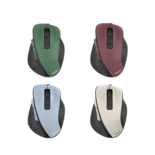 Hama MW-500 Recharge Optical Mouse - 1600 DPI - Wireless - Ergonomic Design
